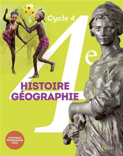 Histoire Géographie 4ème Livre De Lélève Grand Format édition