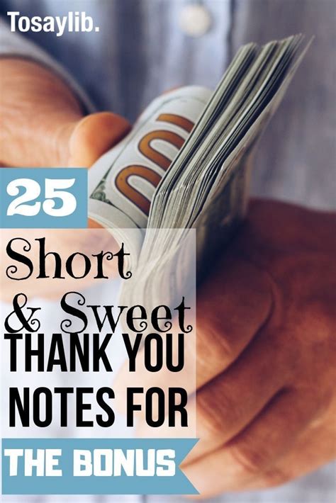 25 Short And Sweet Thank You Notes For The Bonus It Always Feels Great To