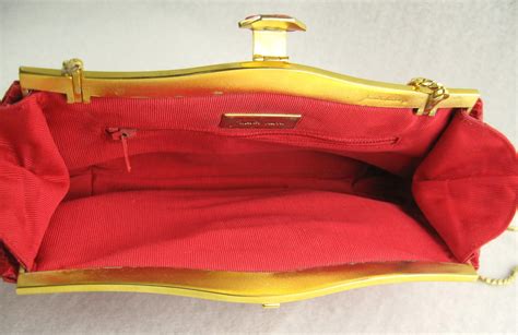Judith Leiber Red Snake Skin Clutch Handbag For Sale At 1stdibs