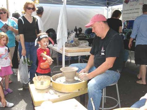 Michael cummo / hearst connecticut media. All ages trying the pottery wheel - Stamford Art and Craft ...