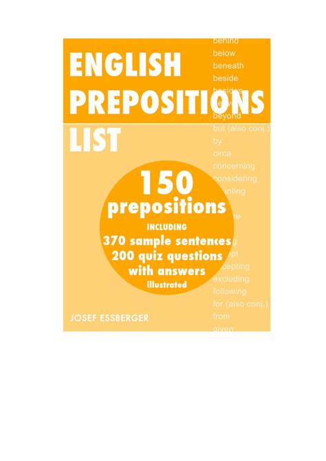 Englishclub English Prepositions List By Erlandx Issuu
