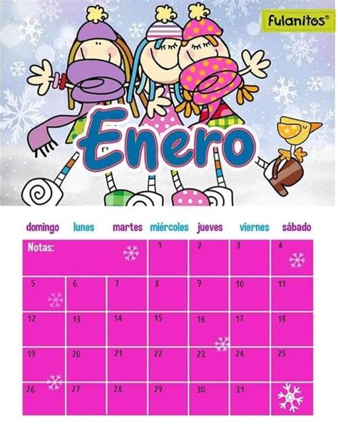 Tareitas Calendario Enero Calendario Enero Calendario Calendario