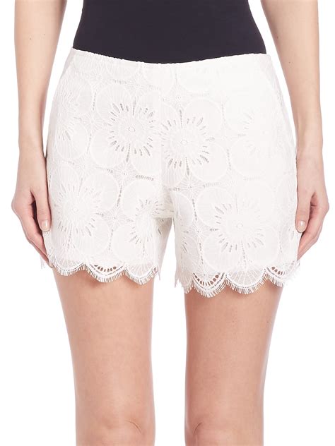 Lyst Trina Turk Lace Shorts In White