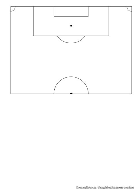Soccer Half Pitch Field Template Printable Pdf Download