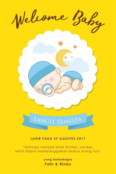 Jual Baby Card Kartu Ucapan Kelahiran Bayi Baby Shower Ranting