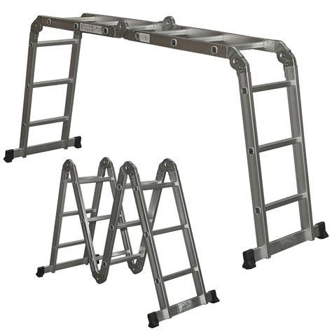 Multi Purpose Aluminum Ladder Folding Step Ladder Scaffold Extendable
