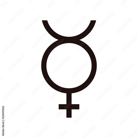 Hermaphrodite Flat Icon Sexual Orientation Concept Symbol Pictograms Vector Illustration