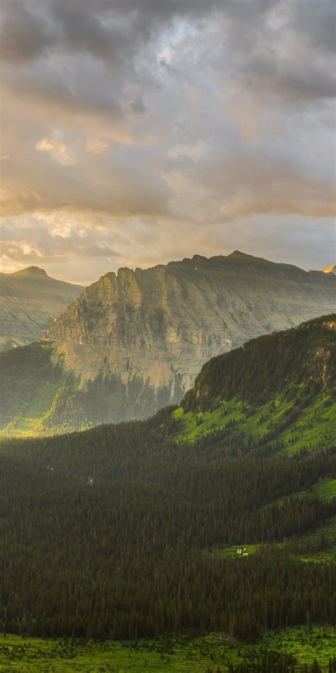 1080x2160 Stormy Sunrise At Glacier National Park 8k One Plus 5thonor