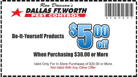 Coupons for do it yourself pest control. Dallas Fort Worth Pest Control Coupons Savings