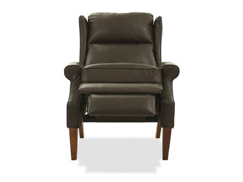 Wingback 305 Leather High Leg Recliner In Brown Mathis Brothers