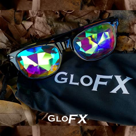 glofx ultimate kaleidoscope diffraction glasses black the rave cave