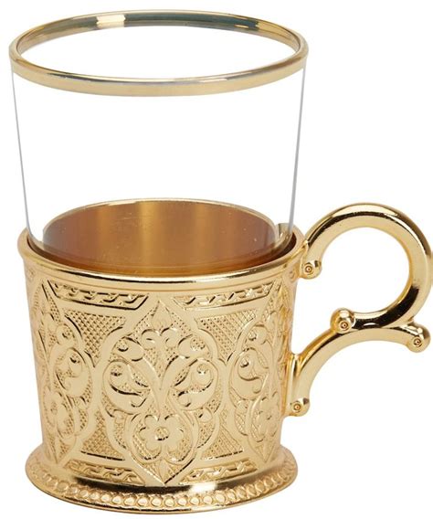 Amazon Com X Turkish Style Tea Glasses Set With Holders Spoons Xl
