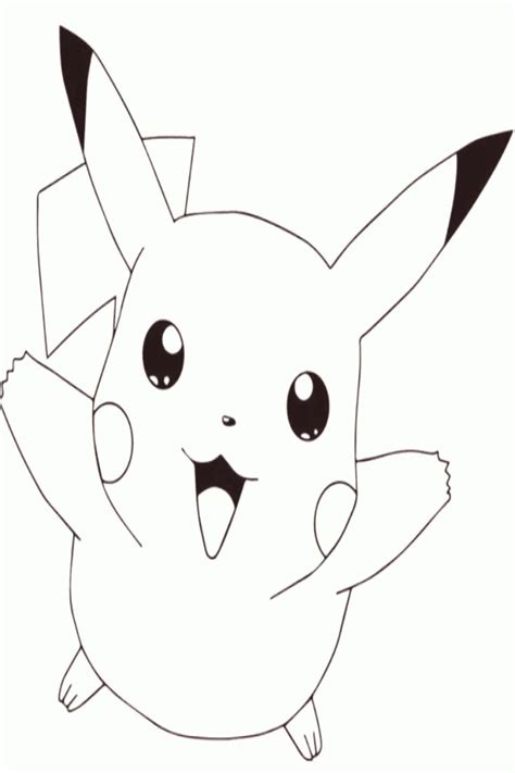 Blank Coloring Pages Blank Coloring Pages For Kids Pikachu With