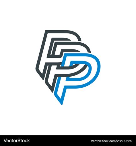 Letter P Pp Ppp Logo Design Template Royalty Free Vector
