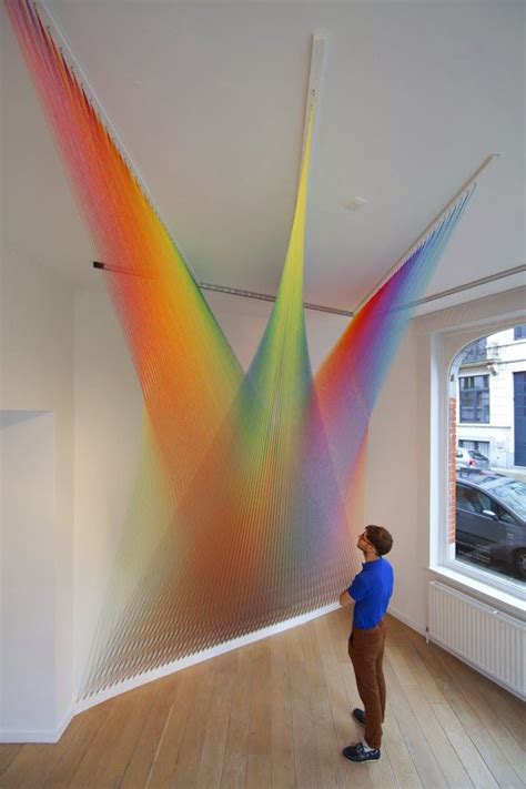 Colored Thread Installations By Gabriel Dawe Installation Art