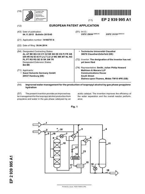 tepzz 9 9995a t european patent application pdf distillation chemical reactor