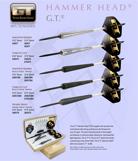 Gt® Hammer Head® Darts Bottelsen American Dart Lines Inc