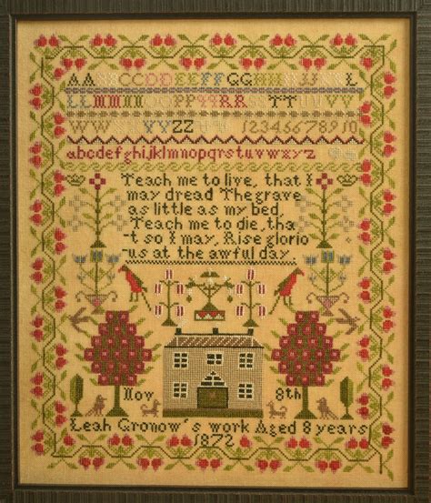 Leah Gronow 1872 A Welsh Folk Art Sampler Etsy