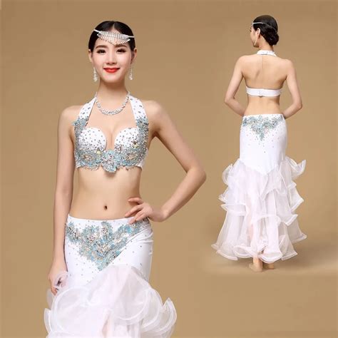 women belly dancer costume set performance egyptian belly dancing clothes 2pcs outfit plus size