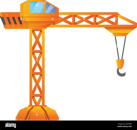 Orange Crane Icon Cartoon Of Orange Crane Vector Icon For Web Design