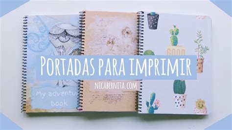 Truco Para Forrar Cuadernos 📚 Portadas Para Imprimir Nica Bernita