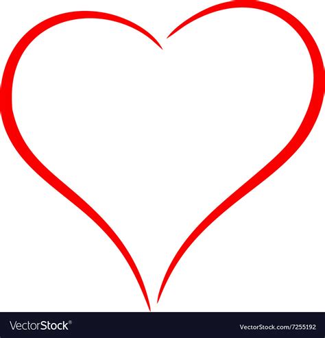 Red Heart Royalty Free Vector Image Vectorstock