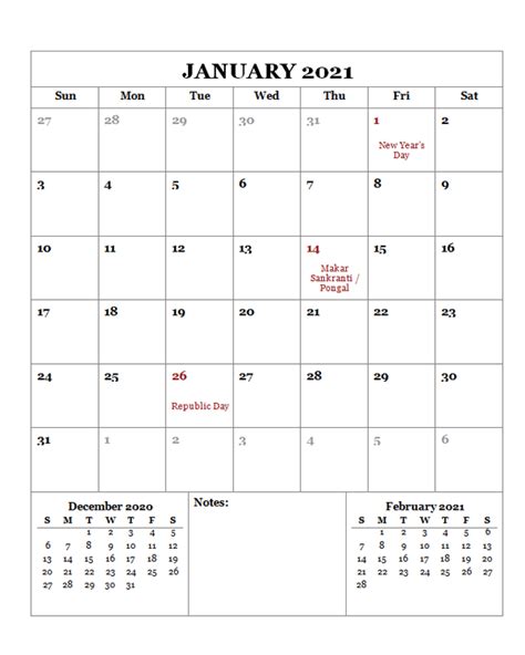 2021 Printable Calendar With India Holidays Free Printable Templates