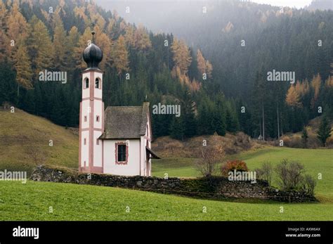 St Johann Church Santa Maddalena Val Di Funes Dolomites Bolzano