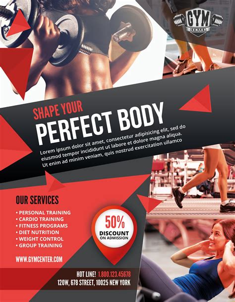 Beautiful Fitness Flyer Template Free Green House Schools