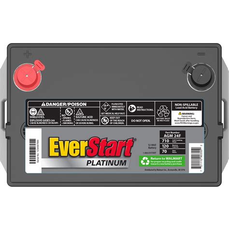 Buy Everstart Platinum Agm Battery Group Size 24f 12 Volt 710 Cca