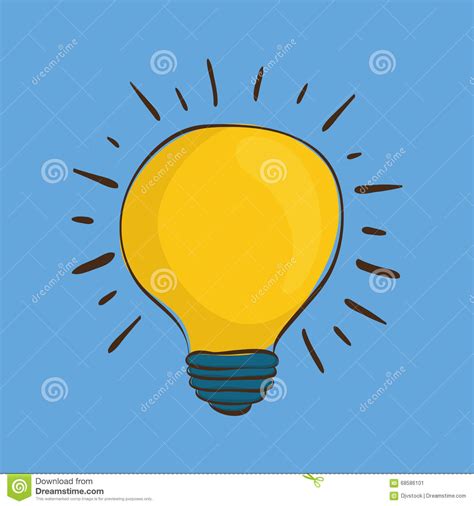 Thinking And Light Bulb Design Stock Vector Illustration Of