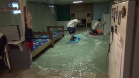 As a homeowner, few things are more troubling than a flooded basement. Flooded Basement Fun - YouTube
