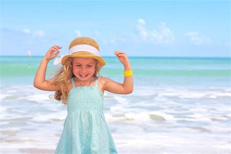 Girl At The Tropical Caribbean Beach Stock Photo Image Of Cute Smile