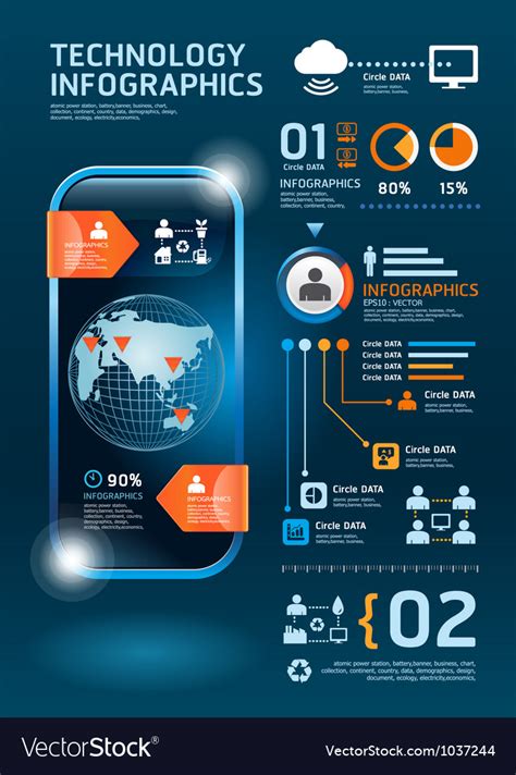 Information Technology Infographics Royalty Free Vector