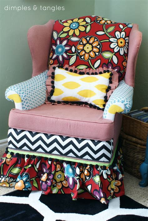 This is a plain ikea chair recovered to a custom fabric. How to Reupholster a Chair...with a Hot Glue Gun! {Way ...