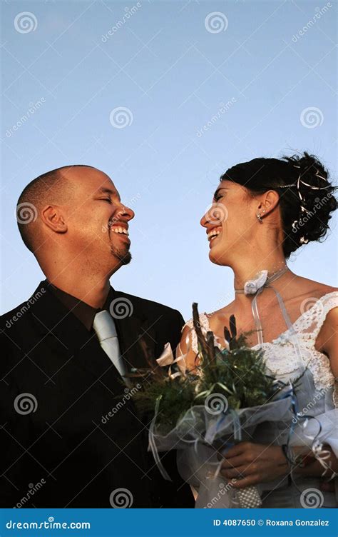 Bride And Groom Wedding Couple Stock Photo Image Of Girl Bouquet