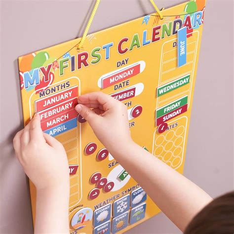 My First Calendar Magnetic Calendar For Kids