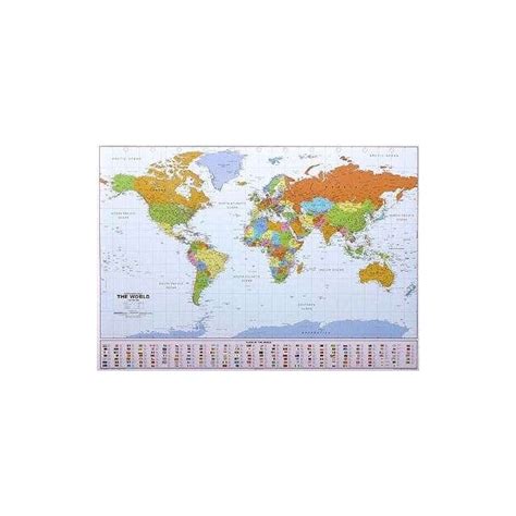 World Political Laminated Wall Map 140 Million Global Mapping