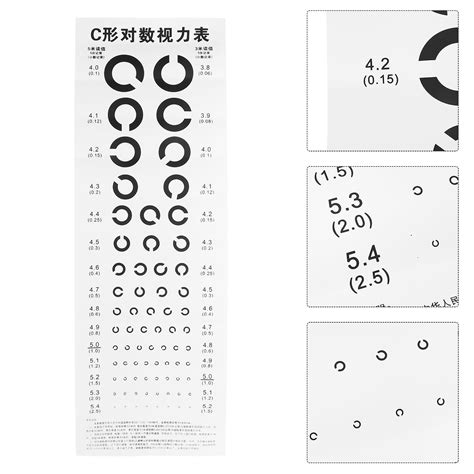 Colored Contacts Lenses Eye Sight Chart Plastic Eye Chart Snellen Eye