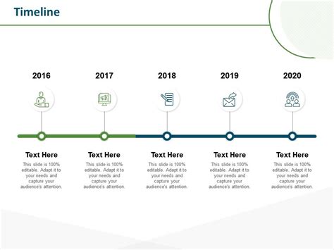 Timeline 2016 To 2020 M70 Ppt Powerpoint Presentation Gallery Smartart