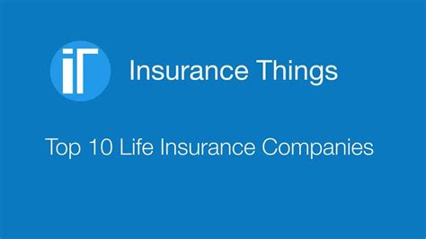 Top 10 Life Insurance Companies Youtube