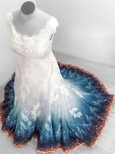 Bridal Gowns Colored By Taylor Ann Art Gallery Ombre Wedding Dress