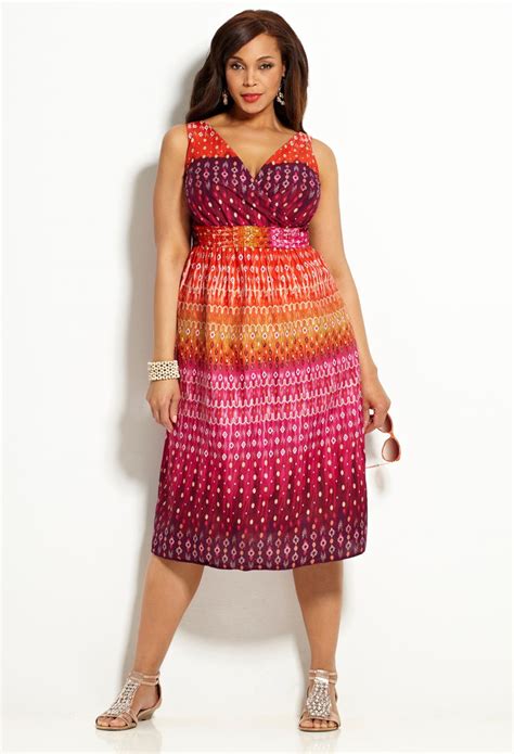 Colorful Mix Print Cotton Sun Dress Plus Size New Arrivals Avenue Plus Size Sundress