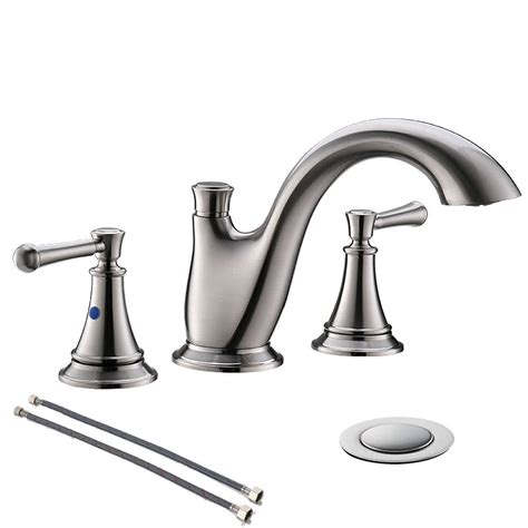 We sell undermount sinks, stainless steel sinks, stainless kitchen sinks, topmount sinks, bathroom sinks, and many other specialty sinks. Lead- Free Brushed Nickel 8 Inch 2 Handles 3 Hole ...