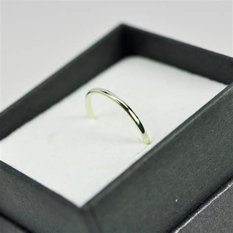 Green Gold 1mm Ring 14k Eco Friendly Recycled Gold Unique Etsy