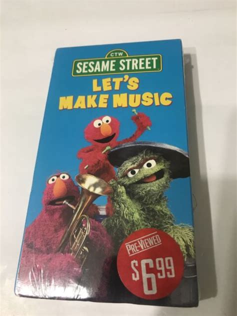 Sesame Street Lets Make Music Vhs 2000 For Sale Online Ebay