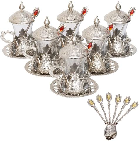 Amazon Com Alisveristime Handmade Turkish Tea Glass Set Traditional