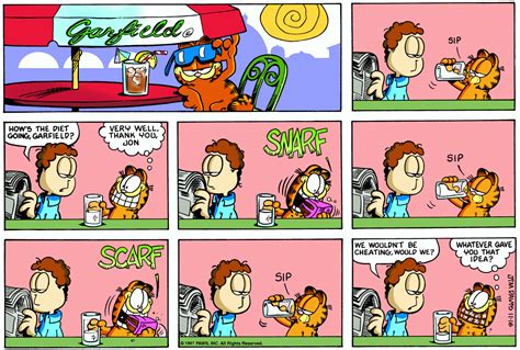 Garfield Daily Comic Strip On November 16th 1997 Funny Comics