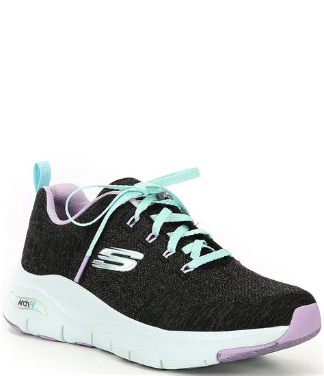 Skechers Womens Arch Fit Comfy Wave Walking Shoes Dillards