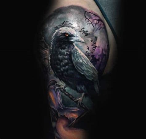 100 Crow Tattoo Designs For Men Black Bird Ink Ideas